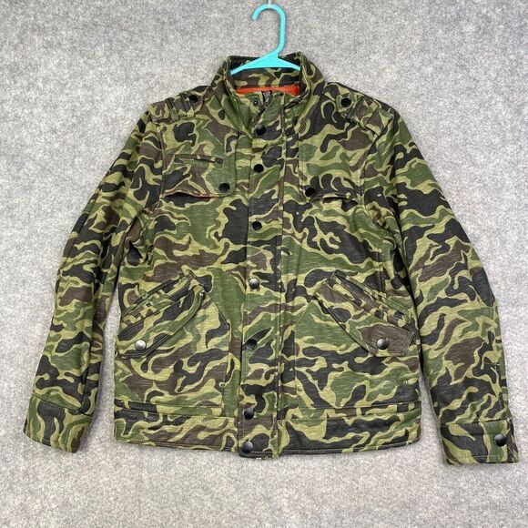 Kane & Unke Camo Bomber Jacket Size Small Boxy Crop Fit Utility Military